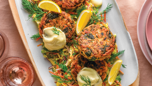 Salmon & Spinach Cakes