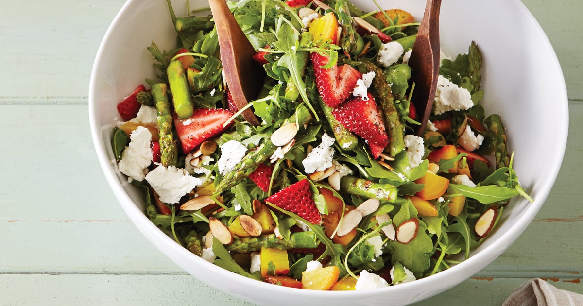 The Laguna Green with Asparagus, Strawberries & Orange Tarragon Vinaigrette
