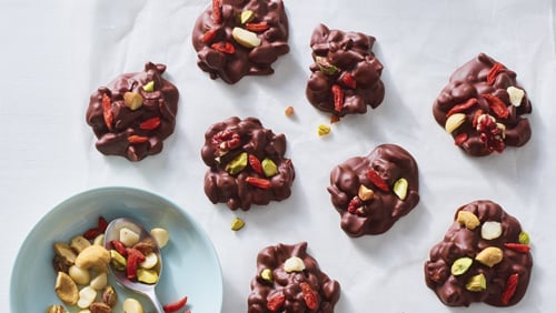 Chocolate Goji Berry Nut Clusters