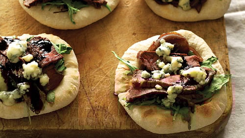 Mini Steak & Blue Cheese Pizzas