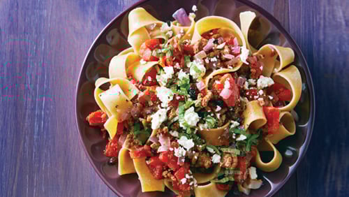 Pappardelle with Spiced Meat Sauce