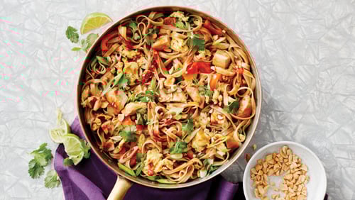 Saucy Skillet Pad Thai with Chicken