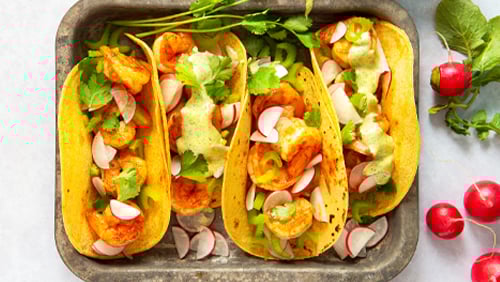 Buffalo Shrimp Tacos
