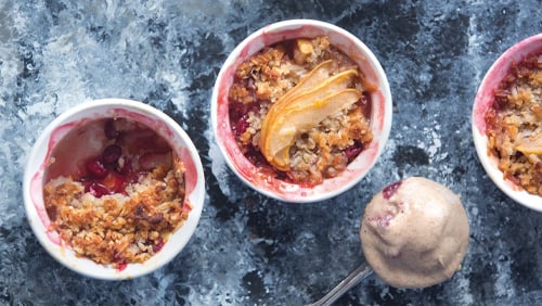 Spiced Pear & Cranberry Crisp