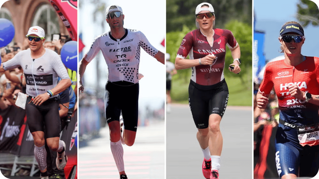 People running in a Triathlon 