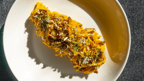 This Oyster Mushroom & Kabocha Squash Pasta