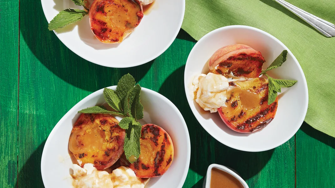 Grilled Stone Fruit Sundaes